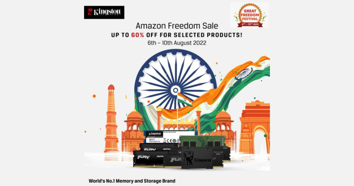 Kingston Technology offers up to 60% discount for Amazon’s Great Freedom Festival Sale